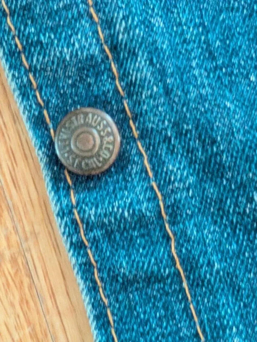 Vintage Levis Big E denim bag 1970s